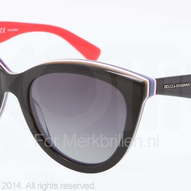Dolce & Gabbana Zonnebril DG4207 Black/multilayer/red polar grey gradient