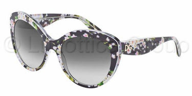 Dolce & Gabbana zonnebril DG4236 Zwart /wit peach flower