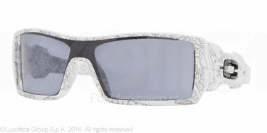 Oakley Zonnebril OO9081 White w/ text print pain grey
