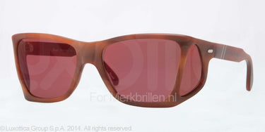 Persol Zonnebril PO0009 Matte brown mirror red