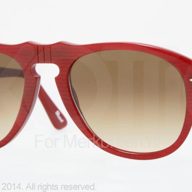 Persol Zonnebril PO0649 Dark red striped crystal brown gradient