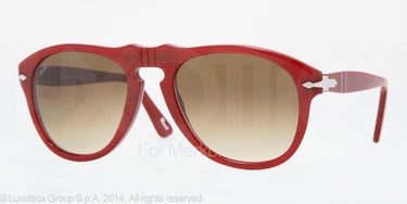 Persol Zonnebril PO0649 Dark red striped crystal brown gradient