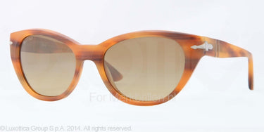 Persol Zonnebril PO3064S Stripped havana photo polar grad brown