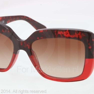 Prada Zonnebril PR 03QS Red havana grad red brown gradient