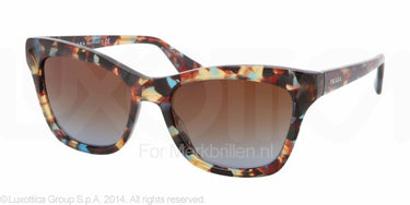 Prada Zonnebril PR 16PS Havana spotted blue brown gradient