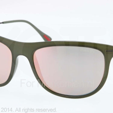 Prada Zonnebril PS 01PS Military green demi shin gold mirror pink