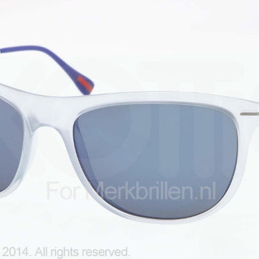Prada Zonnebril PS 01PS Light grey demi shiny mirror blue