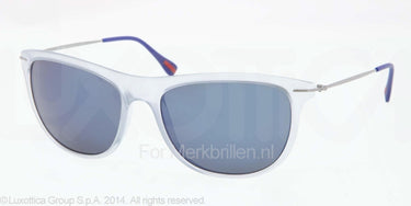 Prada Zonnebril PS 01PS Light grey demi shiny mirror blue