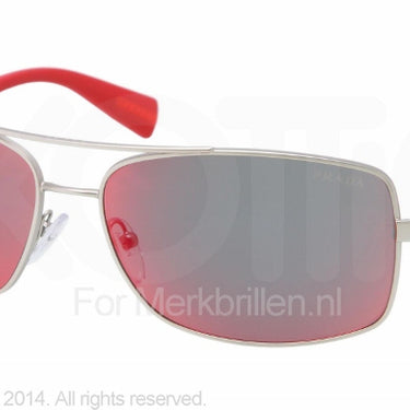 Prada Zonnebril PS 50OS Zilver-Rood