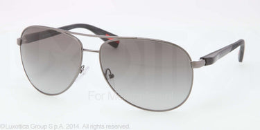 Prada Zonnebril PS 51OS Gunmetal demi shiny gray gradient