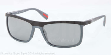 Prada Zonnebril PS 51PS Dark grey demi shiny gray mirror silver