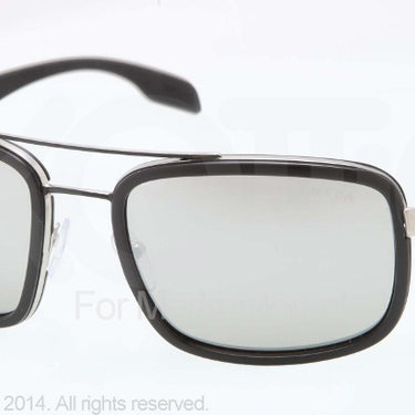 Prada Zonnebril PS 52PS Black rubber mirror silver