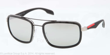 Prada Zonnebril PS 52PS Black rubber mirror silver