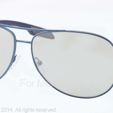 Prada Zonnebril PS 53PS Blue demi shiny grey mirror silver