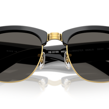 Ray-Ban Mega Clubmaster RB0316S 6826J5  Zwart op Goud