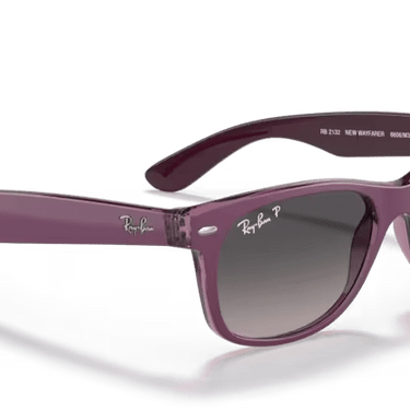 Ray-Ban Wayfarer RB2132 6606M3 Violet op Transparant Violet