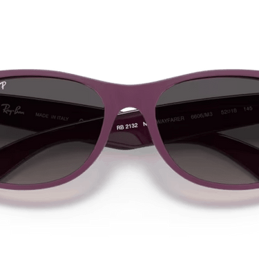 Ray-Ban Wayfarer RB2132 6606M3 Violet op Transparant Violet