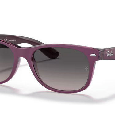 Ray-Ban Wayfarer RB2132 66606M3 Violet op transparant violet