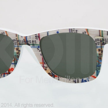 Ray-Ban Wayfarer RB2140 Subway/white crystal green