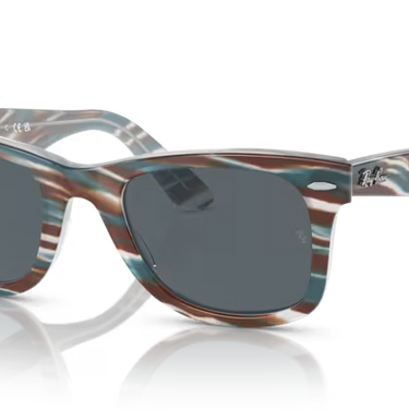 Ray-Ban Wayfarer RB2140 1407R5 Fotochroom Gestreept Lichtblauw