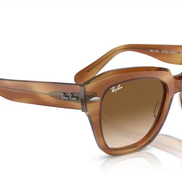 Ray-Ban State Street RB2186 140351 Bruin Gestreept