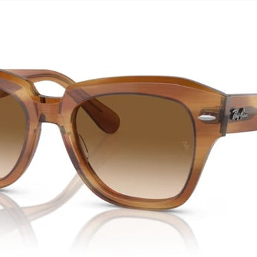 Ray-Ban State Street RB2186 140351 Bruin Gestreept