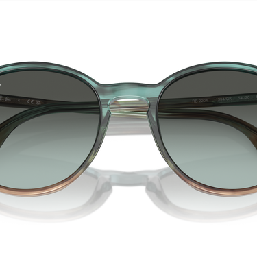 Ray-Ban RB2204 1394GK Gestreept blauw en groen