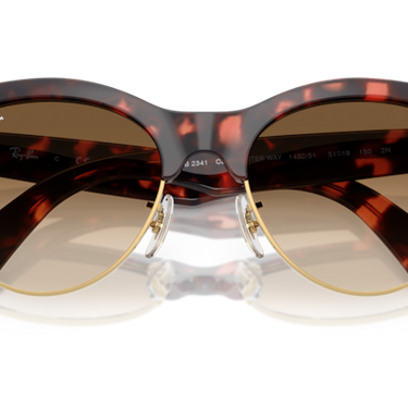 Ray-Ban Clubmaster Way RB2341 143251 Roze Tortoise op Goud