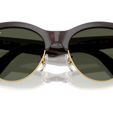 Ray-Ban RB2341 990/31 Clubmaster Way Rood Havana op Goud