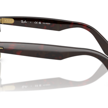 Ray-Ban Clubmaster Way Rood Havana op Goud