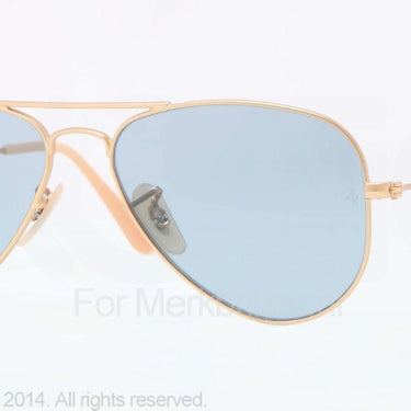 Ray-Ban Zonnebril RB3044 Matte gold light blue