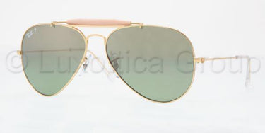 Ray-Ban Icons RB3407 Outdoorsman II Shiny Gold Polar Green
