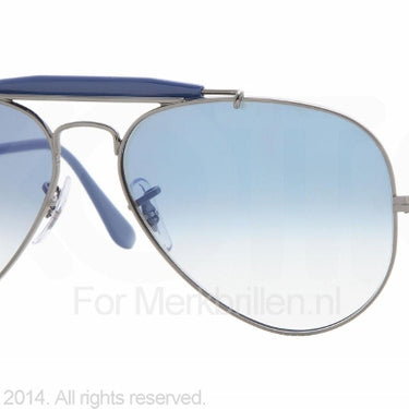 Ray-Ban Zonnebril RB3407 Gunmetal crystal gradient light blue