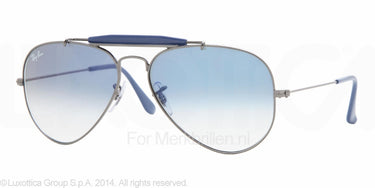 Ray-Ban Zonnebril RB3407 Gunmetal crystal gradient light blue