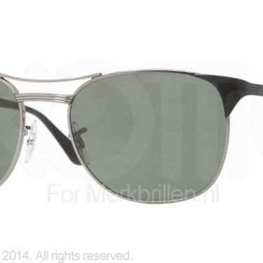 Ray-Ban Zonnebril RB3429 signet Gunmetal, zwart-Groen