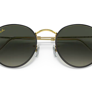 Ray-Ban Round Full Color RB3447JM 919671 Black on Gold