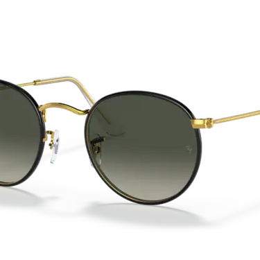 Ray-Ban Round Full Color RB3447JM 919671 Black on Gold