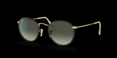 Ray-Ban Round Full Color RB3447JM 919671 Black on Gold