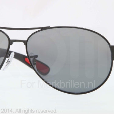 Ray-Ban Zonnebril RB3509 Matte black polar grey mirror silver grad.