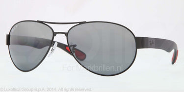 Ray-Ban Zonnebril RB3509 Matte black polar grey mirror silver grad.