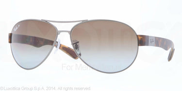 Ray-Ban Zonnebril RB3509 Matte gunmetal grey grad brown polar