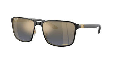 Ray-Ban Chromance RB3721CH 187/J0 Zwart op Goud