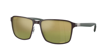 Ray-Ban Chromance RB3721CH 188/6O Bruin op staalgrijs