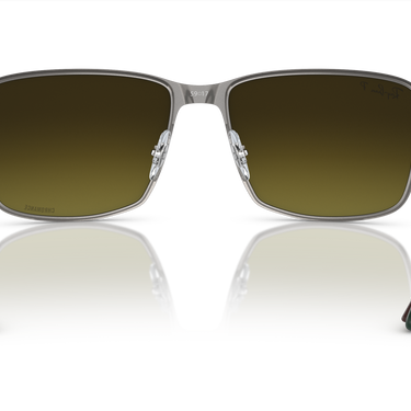 Ray-Ban Chromance RB3721CH 188/6O Bruin op staalgrijs