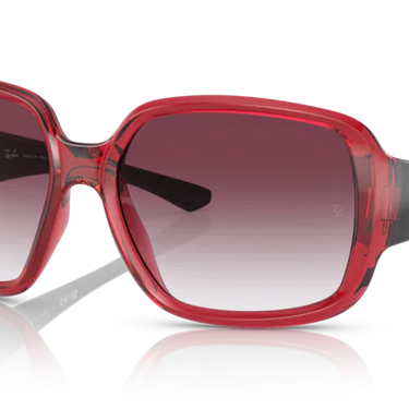 Ray-Ban Powderhorn RB4347 66628H Transparent Red