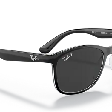 Ray-Ban RB4374 603948 Black on Transparent