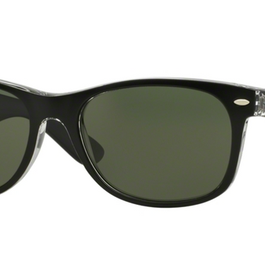 Ray-Ban New Wayfarer RB2132 605258 Top Black On Transparent