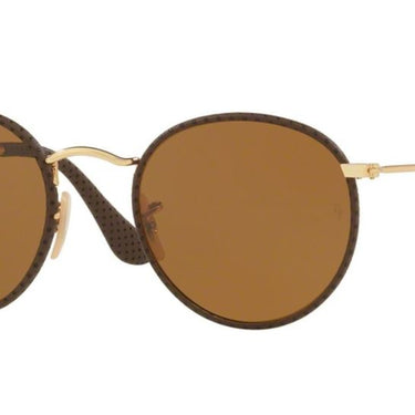 Ray-Ban Round Craft  RB3475Q 9041 Leather Brown