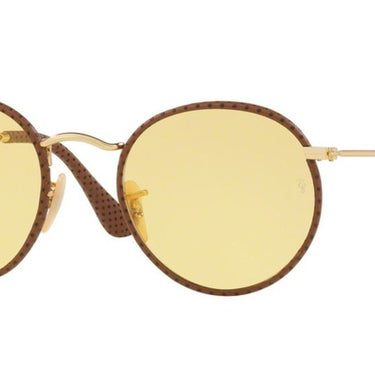Ray-Ban Round Craft  RB3475Q 90424A Leather Light Brown
