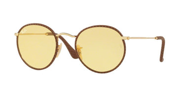 Ray-Ban Round Craft  RB3475Q 90424A Leather Light Brown